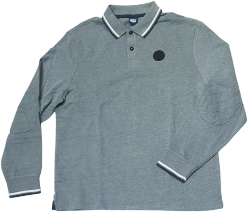 NORTH SAILS Polo Uomo Manica Lunga Cotone Felpato 692336 - immagine 9