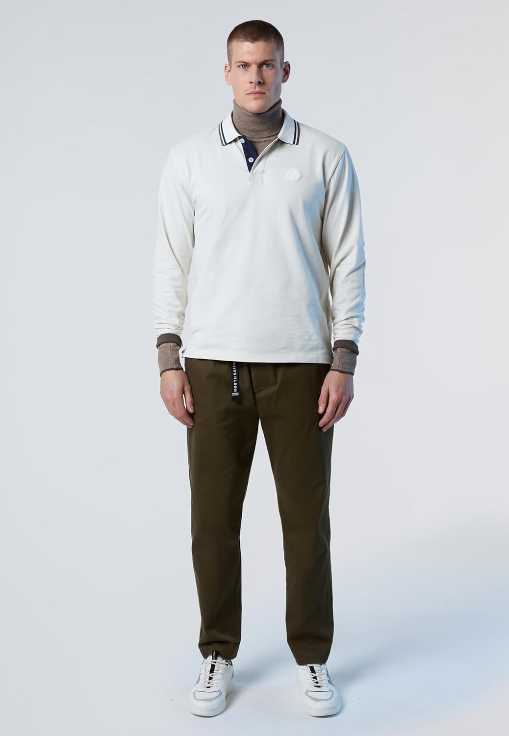 NORTH SAILS Polo Uomo Manica Lunga Cotone Felpato 692336 - immagine 4