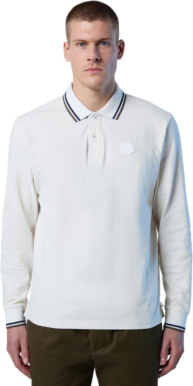 NORTH SAILS Polo Uomo Manica Lunga Cotone Felpato 692336
