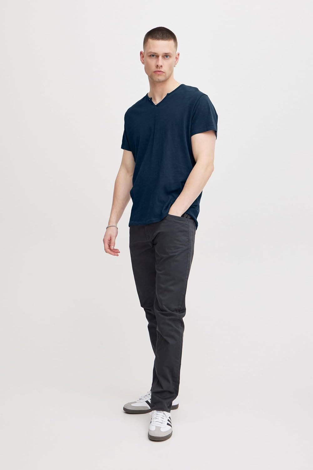 Blend BHAshton - Maglietta da uomo con scollo a V, 100% cotone, vestibilità regolare - immagine 3