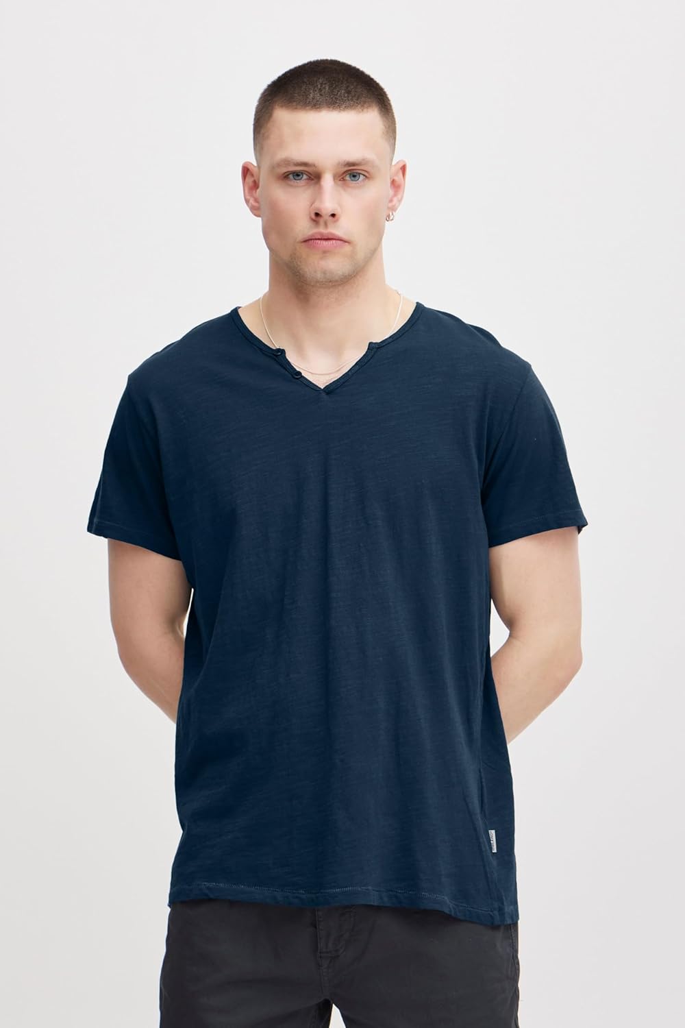 Blend BHAshton - Maglietta da uomo con scollo a V, 100% cotone, vestibilità regolare - immagine 2