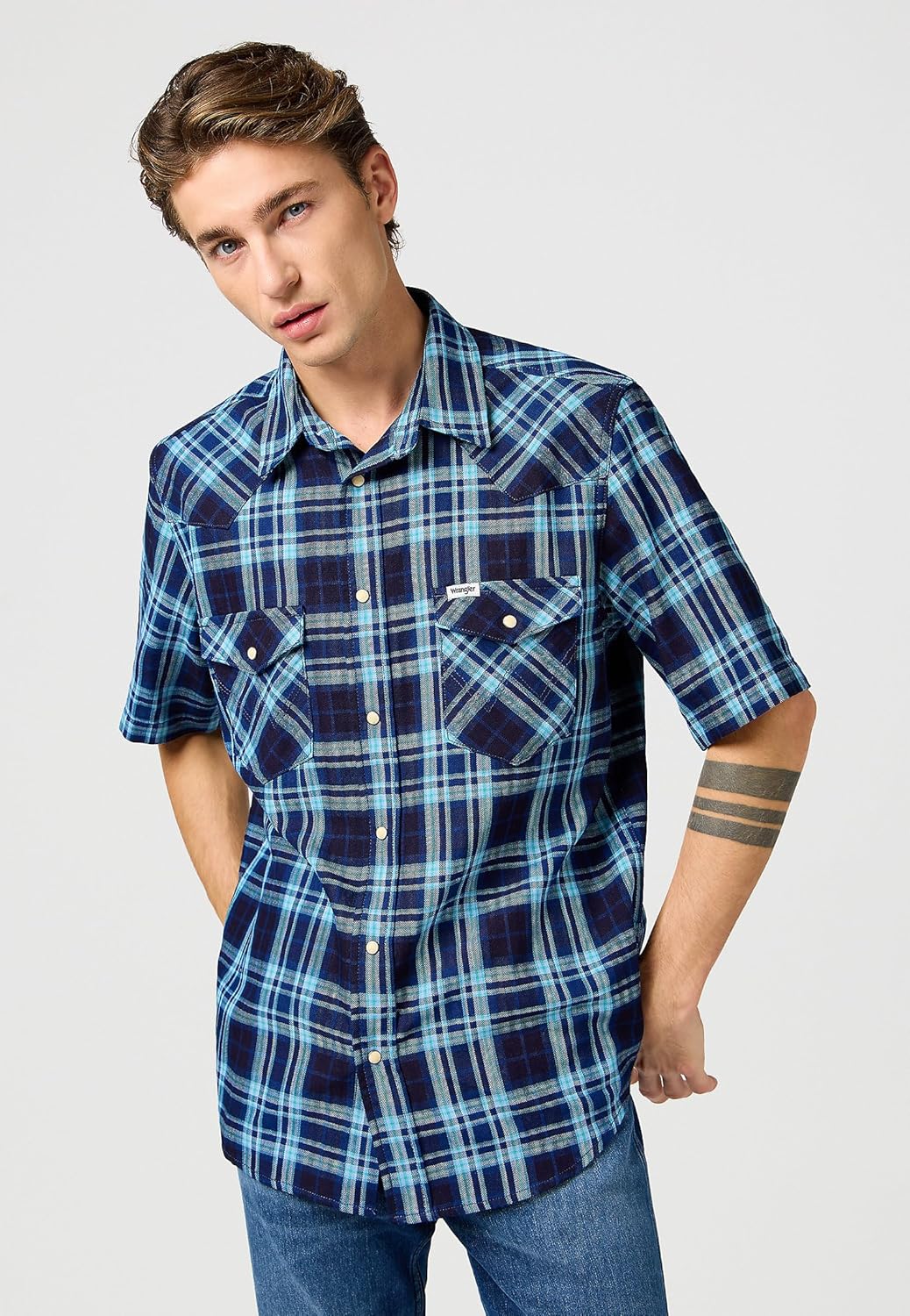 Wrangler SS Western Shirt Maglietta, - immagine 2