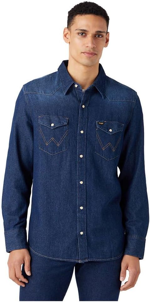 Wrangler 27 MW Maglietta, Pietra Scura, L Uomo