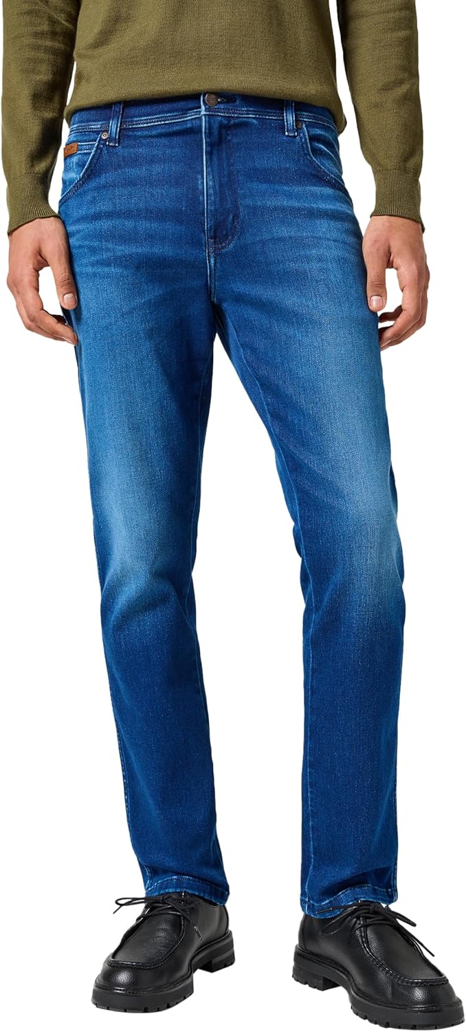 Wrangler Texas Slim, Jeans Uomo, Blue Jam, 40W / 34L