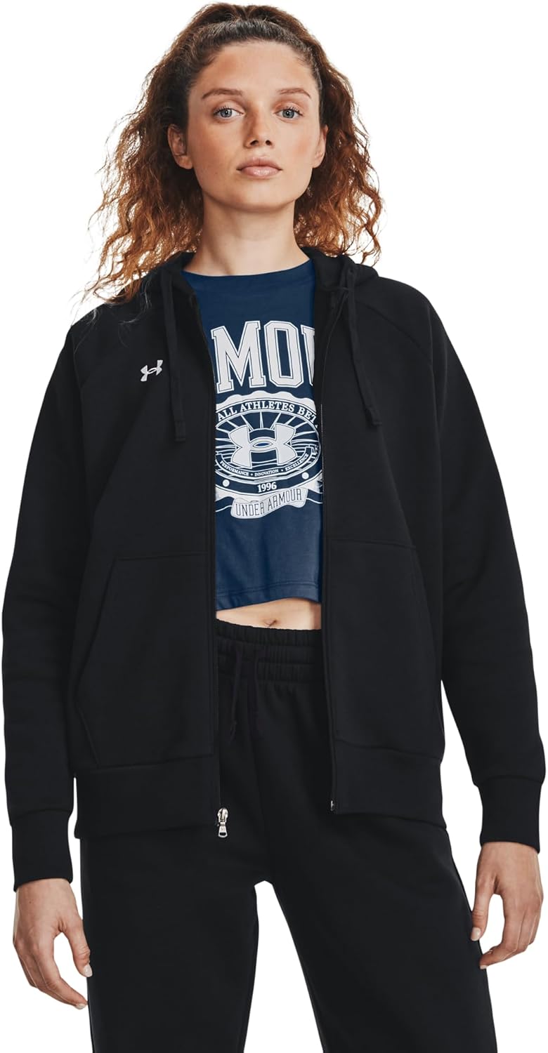 Under Armour Donna UA Rival Fleece FZ Hoodie Shirt - immagine 2