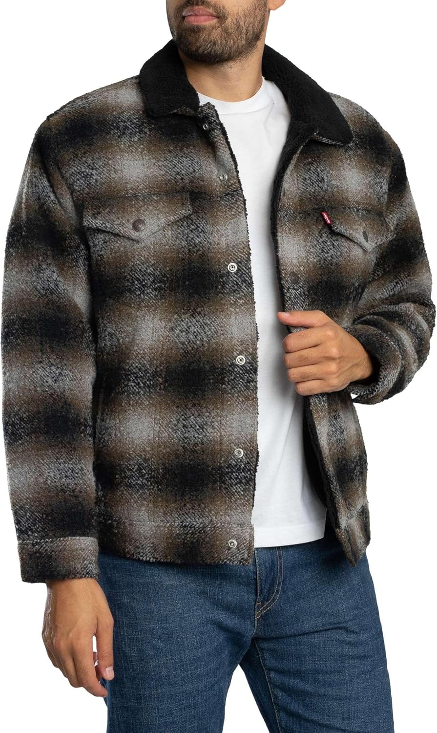 Levi's Uomo Giacca Scozzese Dal Taglio Rilassato