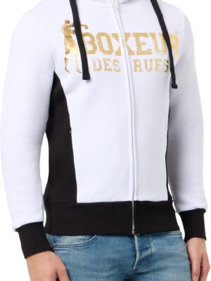 BOXEUR DES RUES Felpa Logo  con Cappuccio E Zip