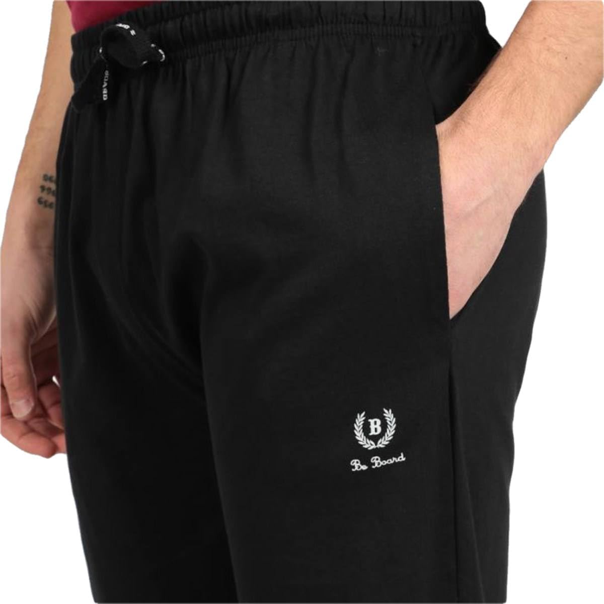 BE BOARD Pantalone Lungo Uomo 910 in Cotone Leggero e Traspirante, Taglie Calibrate, Ideale per Sport e Relax, Stile Casual e Versatile, Nero, 8XL - immagine 2