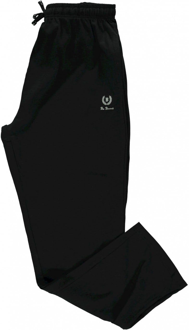 BE BOARD Pantalone Lungo Uomo 910 in Cotone Leggero e Traspirante, Taglie Calibrate, Ideale per Sport e Relax, Stile Casual e Versatile, Nero, 8XL - immagine 4