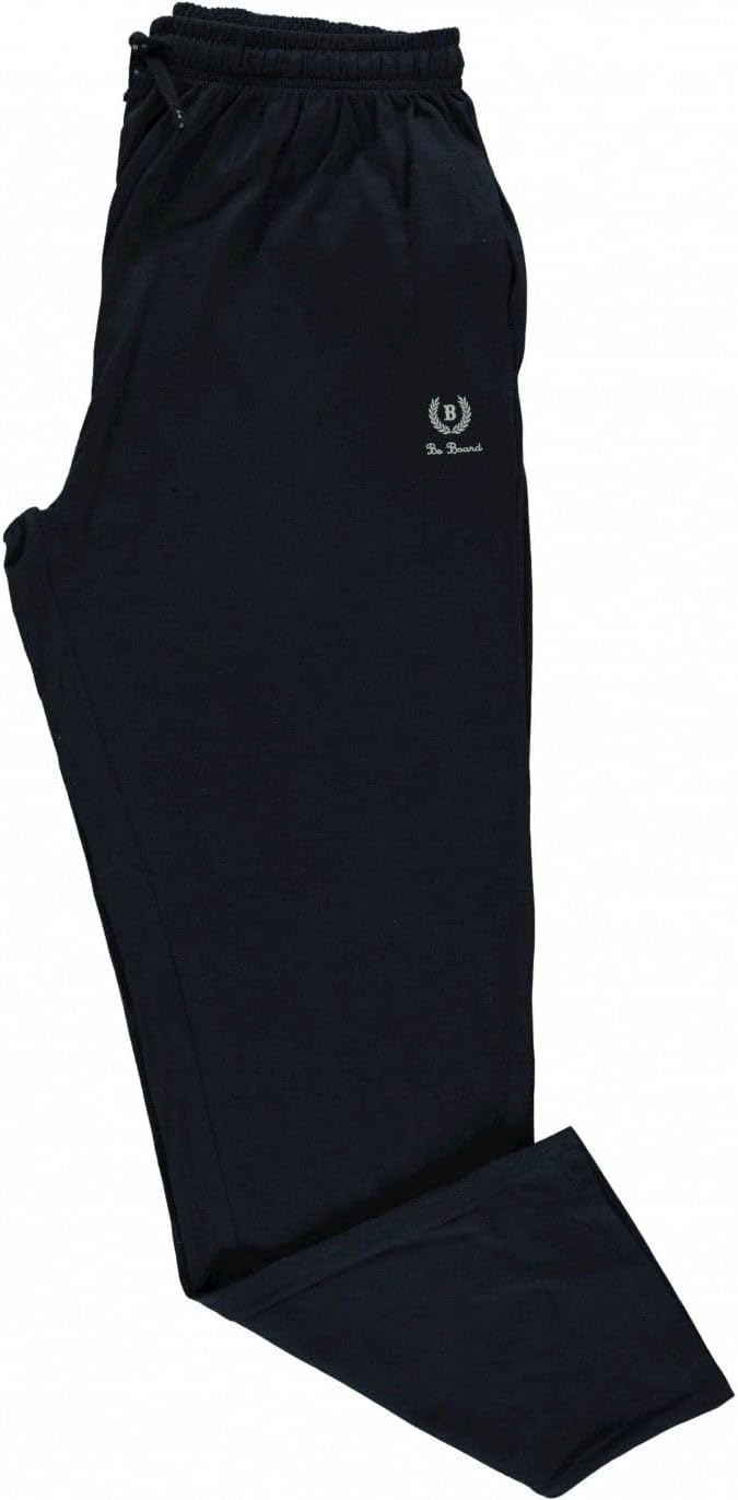 BE BOARD Pantalone Lungo Uomo 910 in Cotone Leggero e Traspirante, Taglie Calibrate, Ideale per Sport e Relax, Stile Casual e Versatile, Nero, 8XL - immagine 3