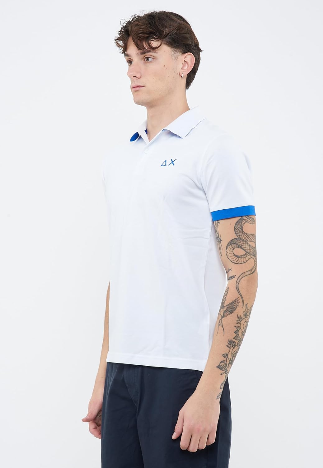 SUN68 Polo con Maxi Logo in Cotone - immagine 10