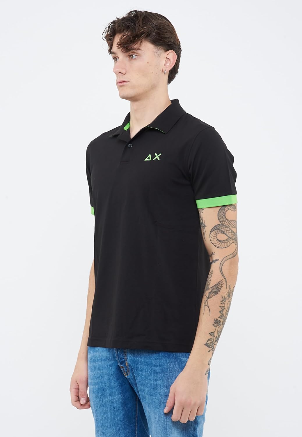 SUN68 Polo con Maxi Logo in Cotone - immagine 4