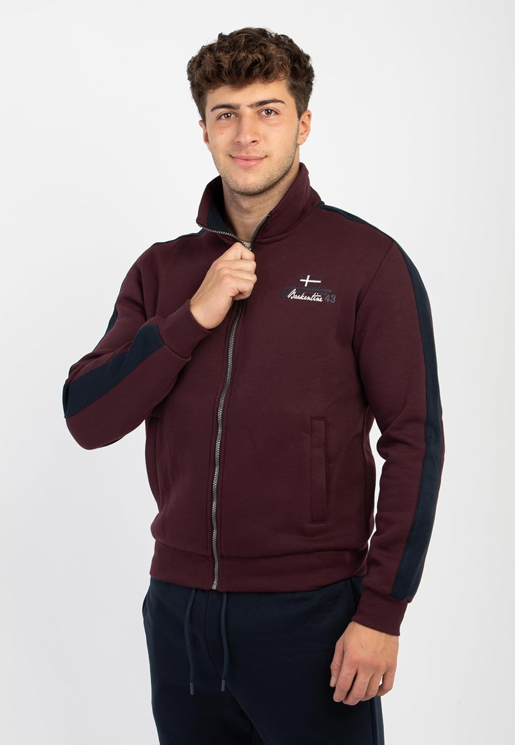 F.lli Campagnolo Tuta Uomo Cotone Felpato Apertura Zip ART. 8Q77562 - immagine 3