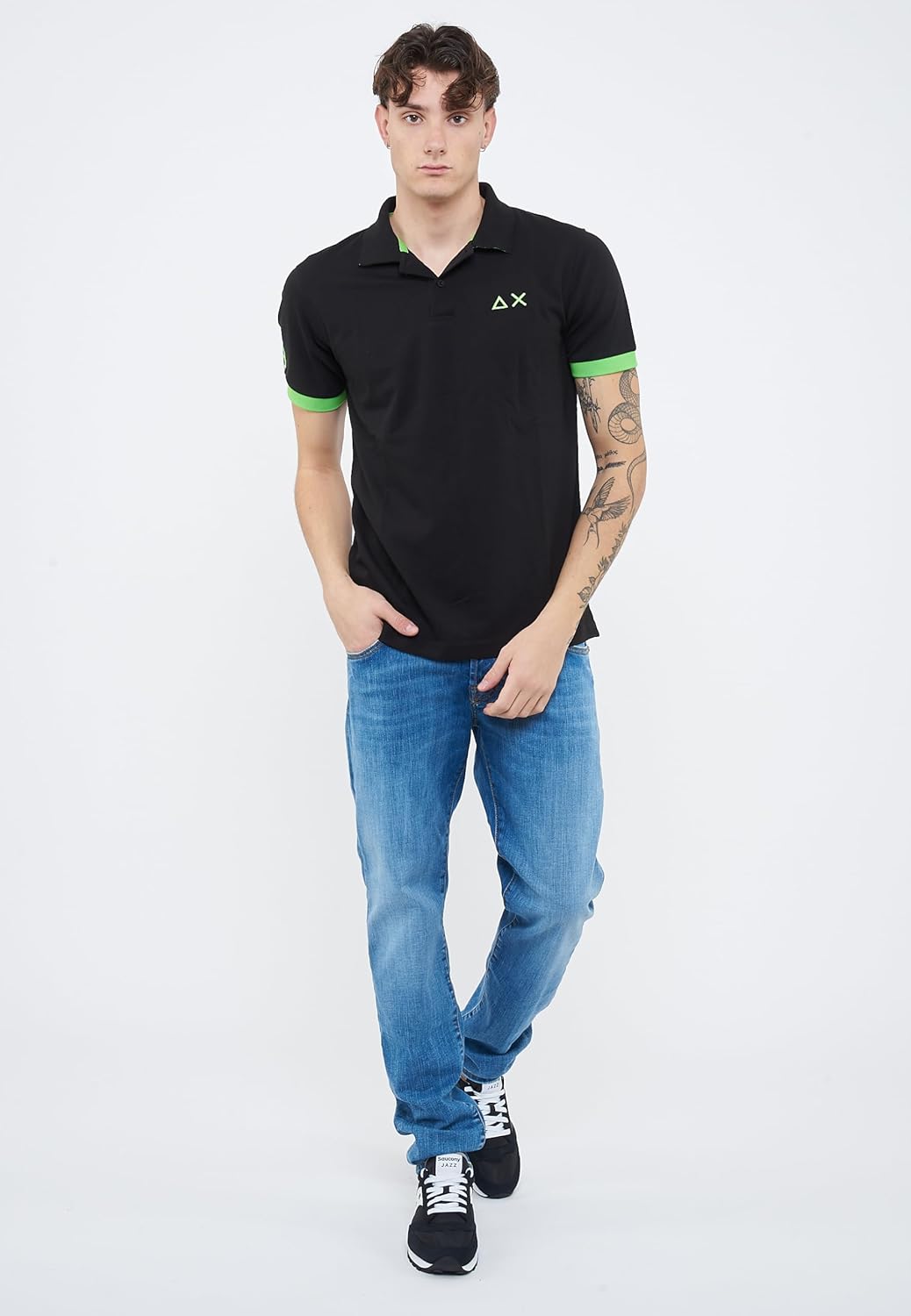 SUN68 Polo con Maxi Logo in Cotone - immagine 2