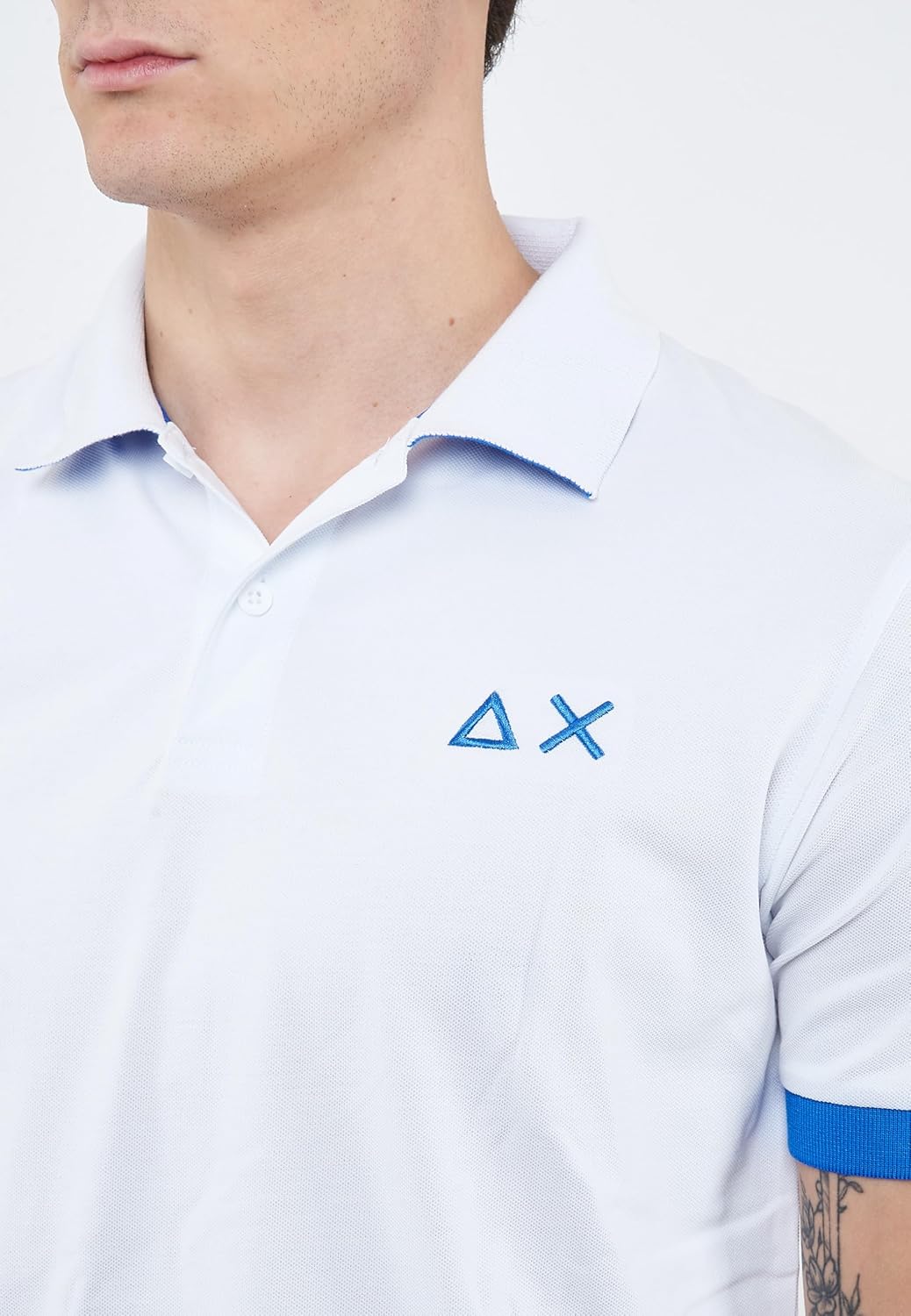 SUN68 Polo con Maxi Logo in Cotone - immagine 12
