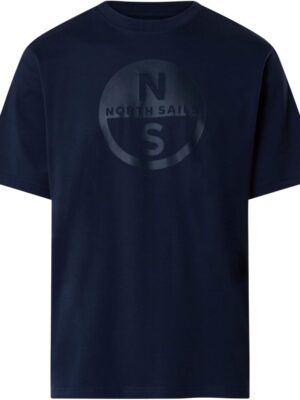 NORTH SAILS T-Shirt Uomo in Jersey di Cotone Organico con Maxi Logo Frontale