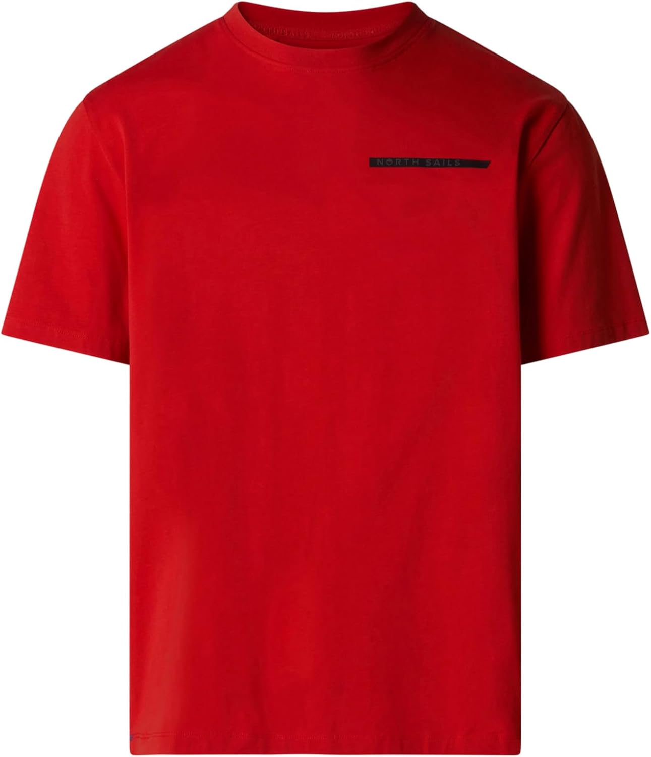 NORTH SAILS T-Shirt Uomo in Jersey di Cotone Organico Stretch con Lettering in Rilievo