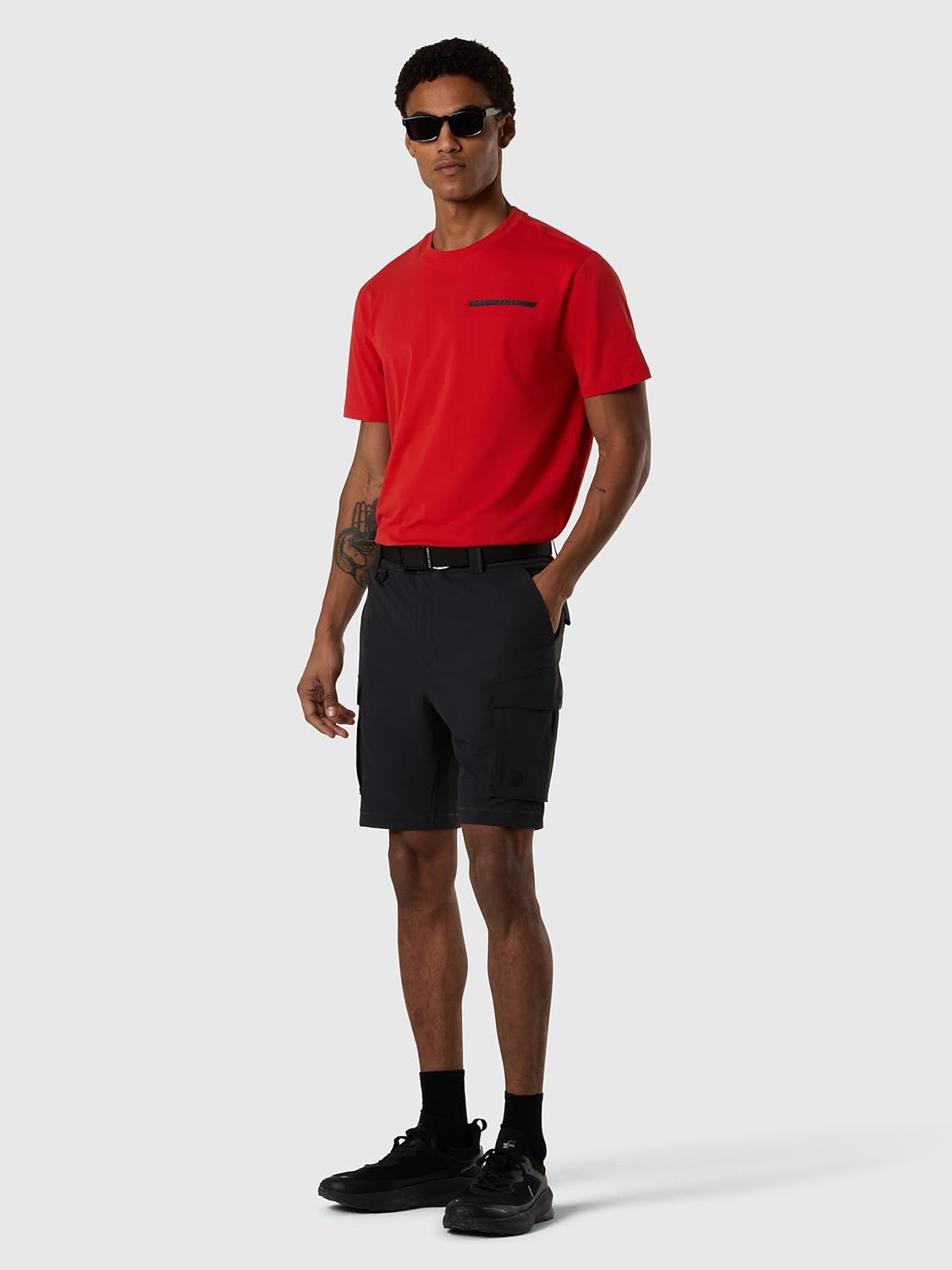 NORTH SAILS T-Shirt Uomo in Jersey di Cotone Organico Stretch con Lettering in Rilievo - immagine 5