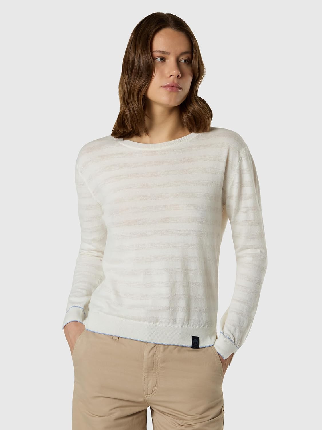 NORTH SAILS Maglia Donna a Righe in Cotone e Lino - immagine 2