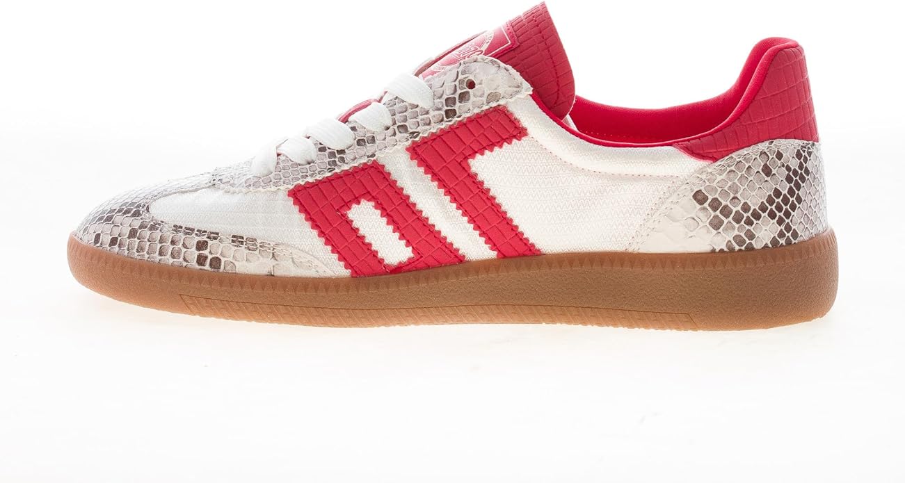 Back 70 Donna Sneaker Ghost in Tessuto Bianco e Pelle Rossa con Stampa Rettile - immagine 16