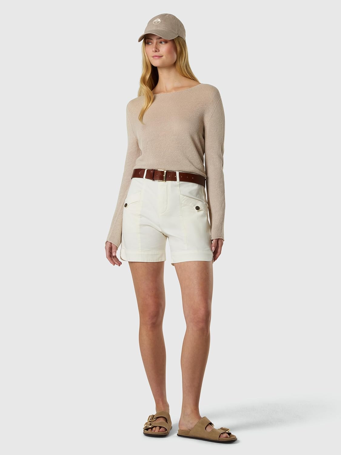 NORTH SAILS Maglia Donna Scollo a Barca in Cotone e Lino - immagine 5
