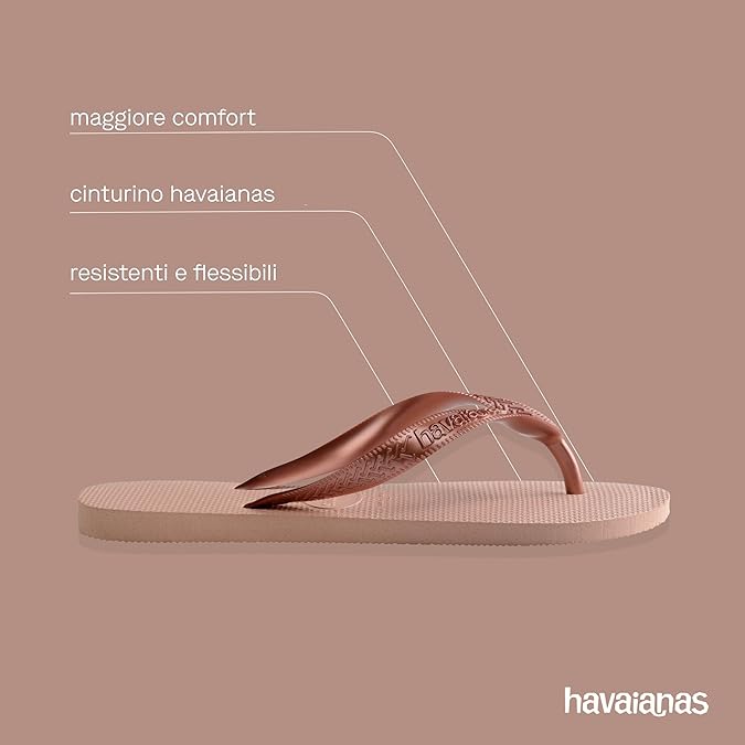 Havaianas - Top Tiras, Infradito da Donna Comode, Resistenti e Leggere con Suola Antiscivolo, Donna - immagine 15