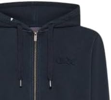 SUN68 Felpa Zip con Cappuccio F36121 - immagine 4