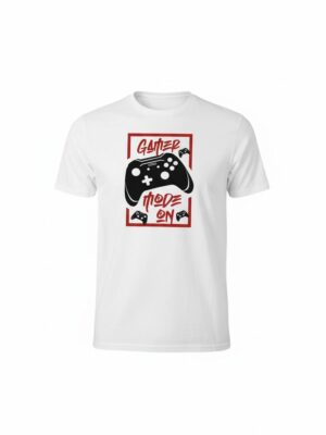 T-shirt "Gamer Mode On" Uomo in Cotone Premium con Grafica Controller Iconica e Dettagli Rossi Fit Dinamico per Stile Gaming e Comfort Ottimale
