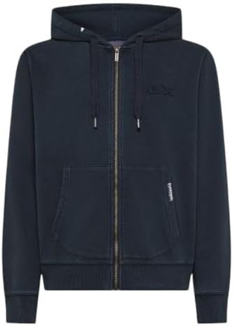 SUN68 Felpa Zip con Cappuccio F36121 - immagine 3