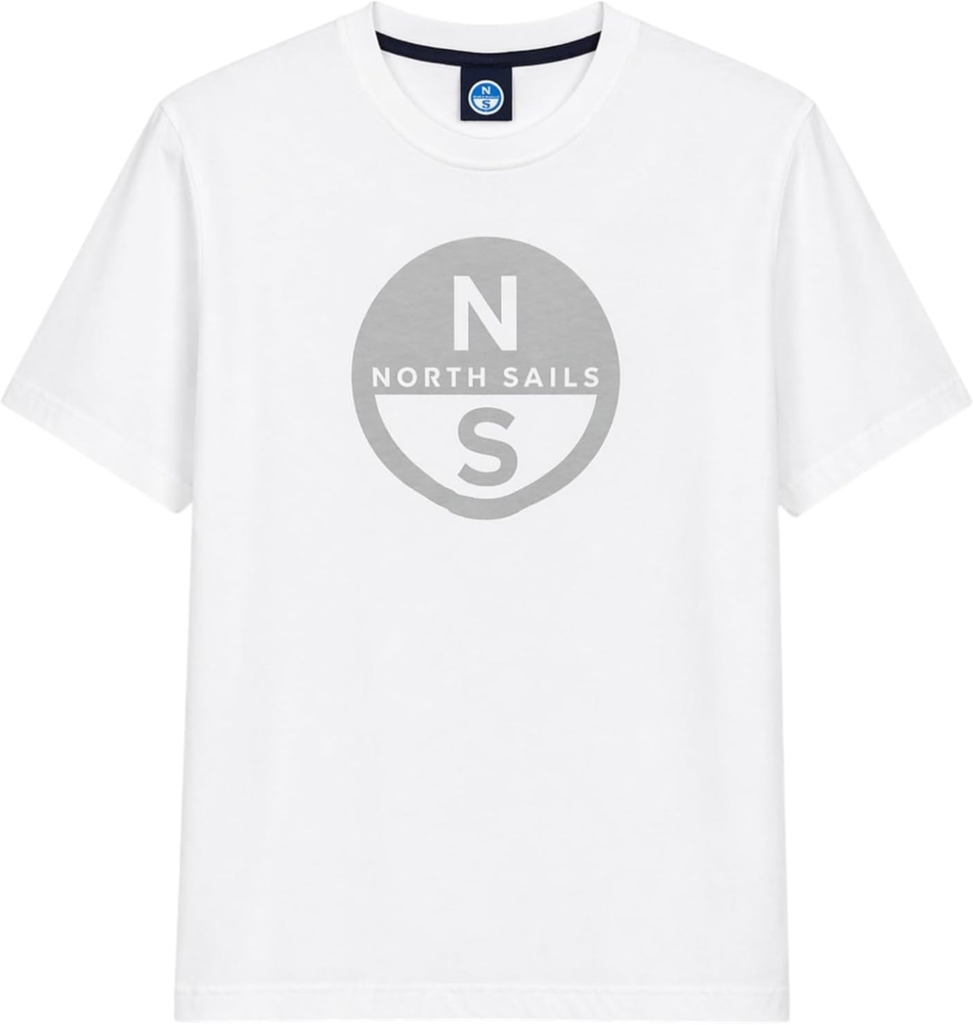 NORTH SAILS T-Shirt Uomo in Jersey di Cotone Organico con Maxi Logo Frontale - immagine 7