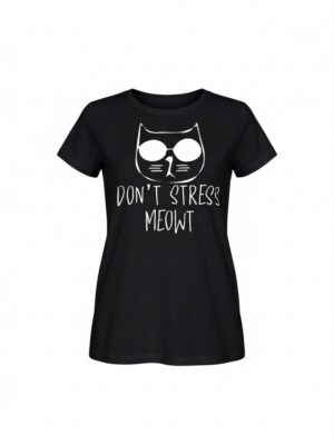 T-shirt "Don't Stress Meowt" Uomo in Cotone Traspirante con Grafica Esclusiva per un Look Casual e Originale