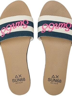 SUN68 Ciabatta X36208 Slippers Beach Brigitte Embroidery 