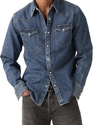 Levi's Camicia da Uomo Barstow Standard Button Down, Solucell Western
