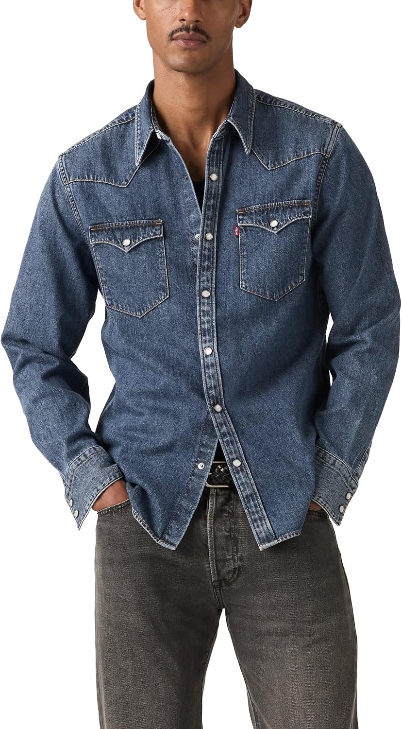 Levi's Camicia da Uomo Barstow Standard Button Down, Solucell Western