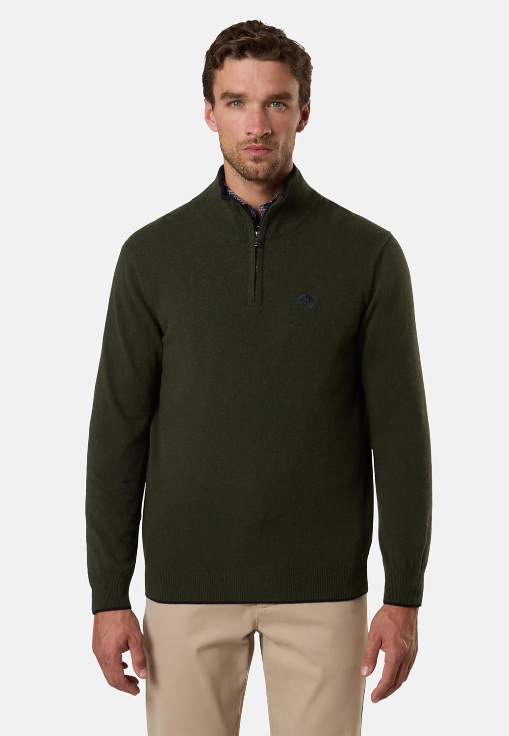 NORTH SAILS Maglione Uomo Mezza Zip in Misto Cashmere e Lana - immagine 2