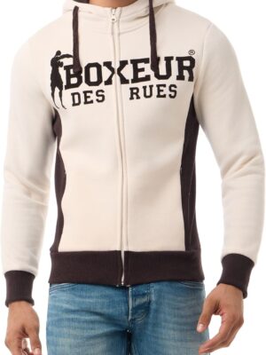 BOXEUR DES RUES Felpa da Uomo con Zip e Cappuccio